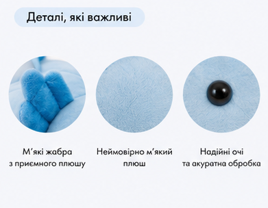 Іграшка м'яка Аксолотль голубий MeriToys 60 см AKS_BL60 фото