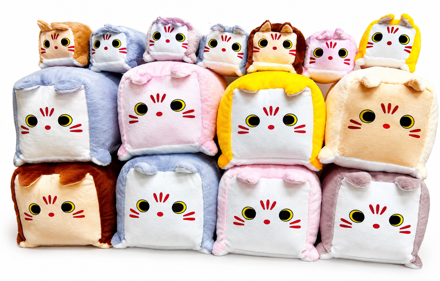 Іграшка м'яка квадратний кіт Котокуб MeriToys 40см CAT_40 фото