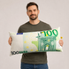 Подушка декор. TM MeriToys 100 євро 65х30х15 чох. 100% п/е, нап. силікон, 450г EUR_100 фото 3