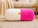 Подушка декор. TM MeriToys пігулка рожева 65х30см, 100% п/е, нап. силікон, 550г PILL_PINK фото 2
