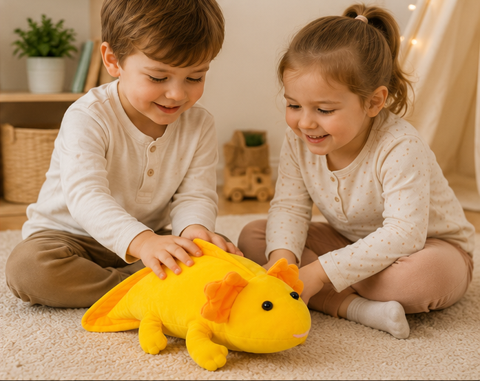 Іграшка м'яка Аксолотль жовтий MeriToys 60 см AKS_YEL60 фото